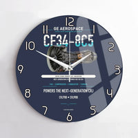 Thumbnail for CF34-8C5 design on navy blue no frame wall clock