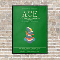 Thumbnail for Cesar Manrique-Lanzarote Airport ACE - Canvas Framed - Green