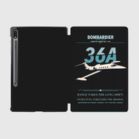 Thumbnail for Bombardier Learjet 36A design on black samsung tablet tablet case