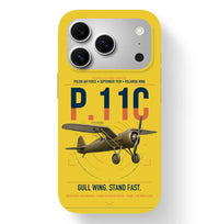 Thumbnail for PZL P.11c design on yellow magsafe iphone case, for iPhone 17 Pro