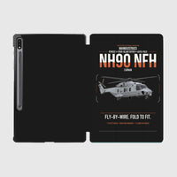 Thumbnail for NHIndustries NH90 NFH Caïman design on black samsung tablet tablet case