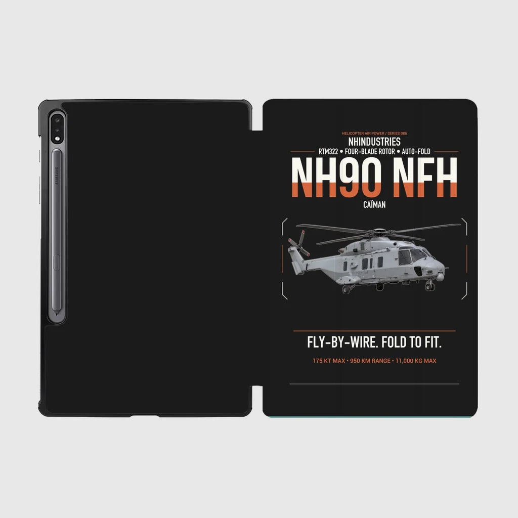 NHIndustries NH90 NFH Caïman design on black samsung tablet tablet case