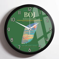Thumbnail for Burgas Airport BOJ Wall-Clock Framed - Green