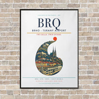 Thumbnail for Brno - Turany Airport BRQ - Canvas Framed - White