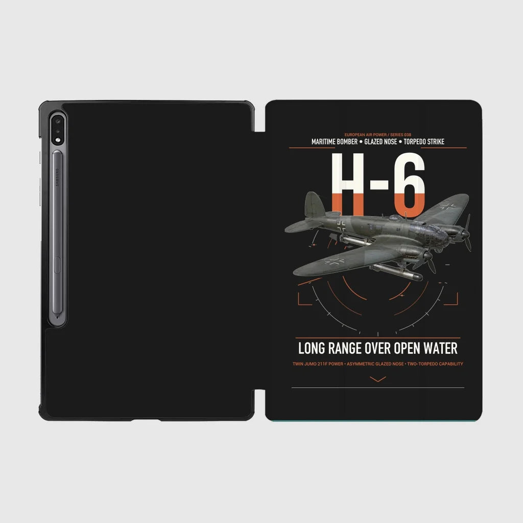 Heinkel He 111H-6 design on black samsung tablet tablet case