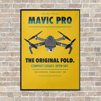 Thumbnail for DJI Mavic Pro vertical canvas print - framed - yellow background