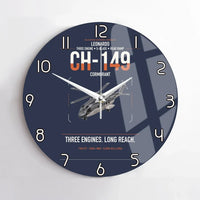 Thumbnail for Leonardo CH-149 Cormorant design on navy blue no frame wall clock