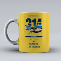 Thumbnail for Boeing 314 Clipper double-side print on yellow ceramic mug