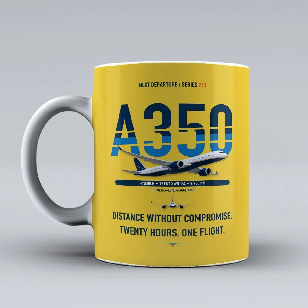 A350-900ULR Mug design on yellow airbus