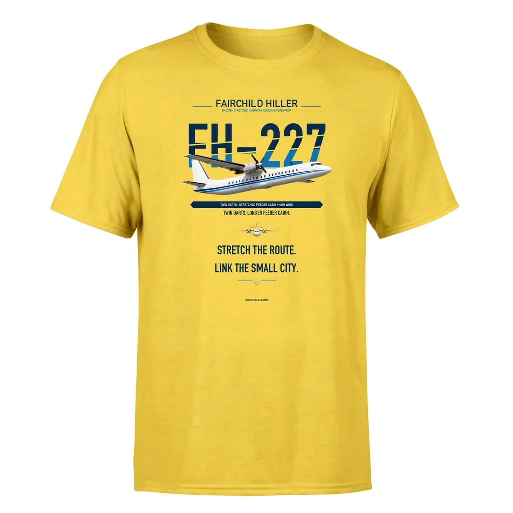 Fairchild Hiller FH-227B design on yellow single side