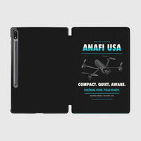 Thumbnail for Parrot ANAFI USA design on black samsung tablet tablet case