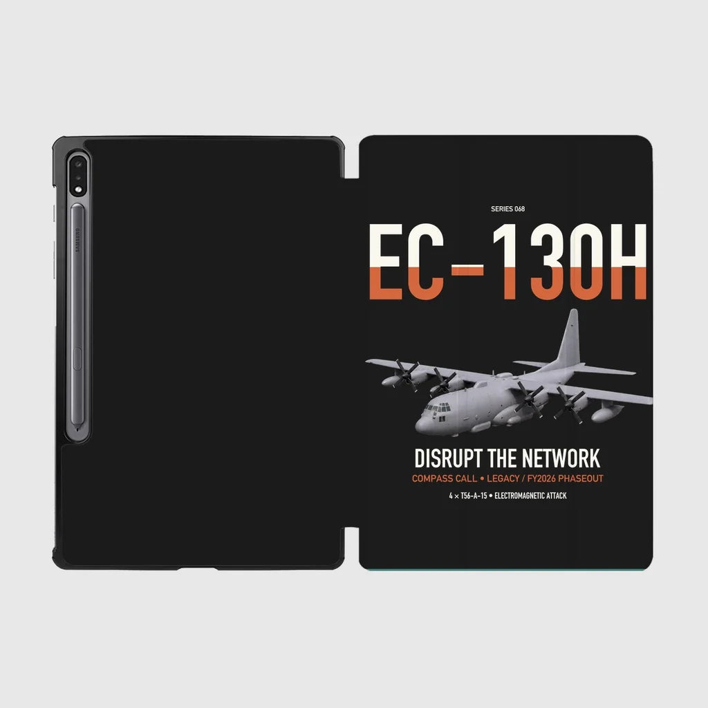 EC-130H Compass Call design on black samsung tablet tablet case