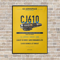 Thumbnail for CJ610 vertical canvas print - framed - yellow background