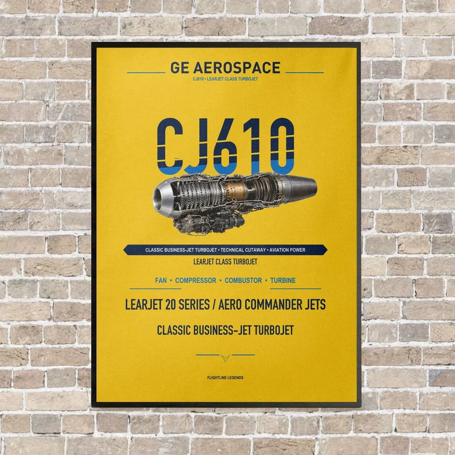 CJ610 vertical canvas print - framed - yellow background