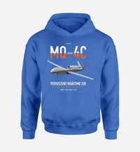 Thumbnail for MQ-4C Triton IFC-4 design on blue double-side hoodie, single-side print