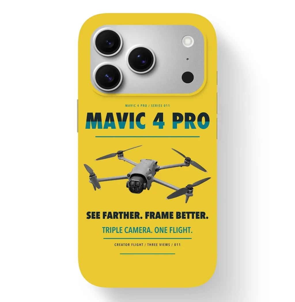 DJI Mavic 4 Pro Case design on yellow iphone case