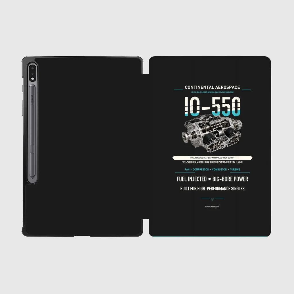 IO-550 design on black samsung tablet tablet case