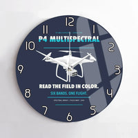 Thumbnail for DJI P4 Multispectral design on navy blue no frame wall clock