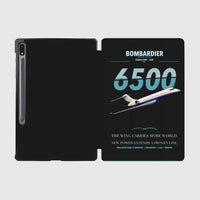 Thumbnail for Bombardier Global 6500 design on black samsung tablet tablet case