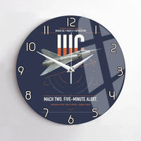 Thumbnail for Dassault Mirage IIIC design on navy blue no frame wall clock