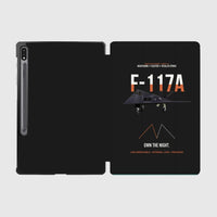 Thumbnail for F-117A Nighthawk Own The Night design on black samsung tablet tablet case