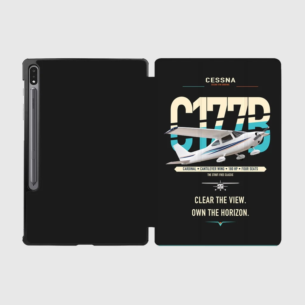 Cessna 177B Cardinal design on black samsung tablet tablet case