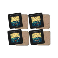 Thumbnail for The Searchlight Choir - Designed Coasters design on black 4-pieces-set
