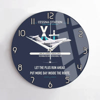 Thumbnail for Cessna Citation X+ design on navy blue no frame wall clock
