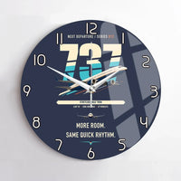 Thumbnail for Boeing 737 MAX 9 design on navy blue no frame wall clock
