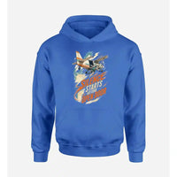 Thumbnail for SIGNAL 657 - Silence Starts At The Open Door design on blue hoodie single side
