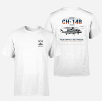 Thumbnail for Sikorsky CH-148 Cyclone design on white t-shirt, double-side print