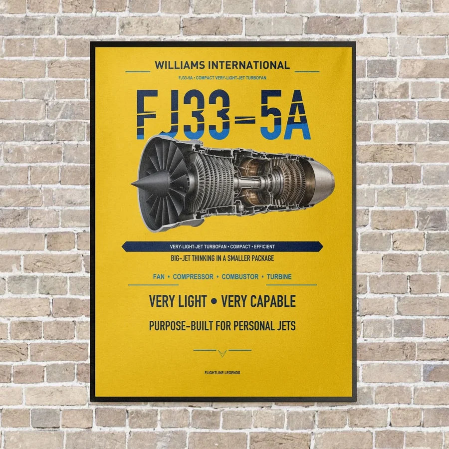 FJ33-5A vertical canvas print - framed - yellow background