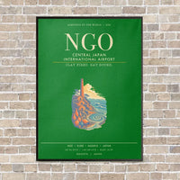 Thumbnail for Central Japan International Airport NGO - Canvas Framed - Green
