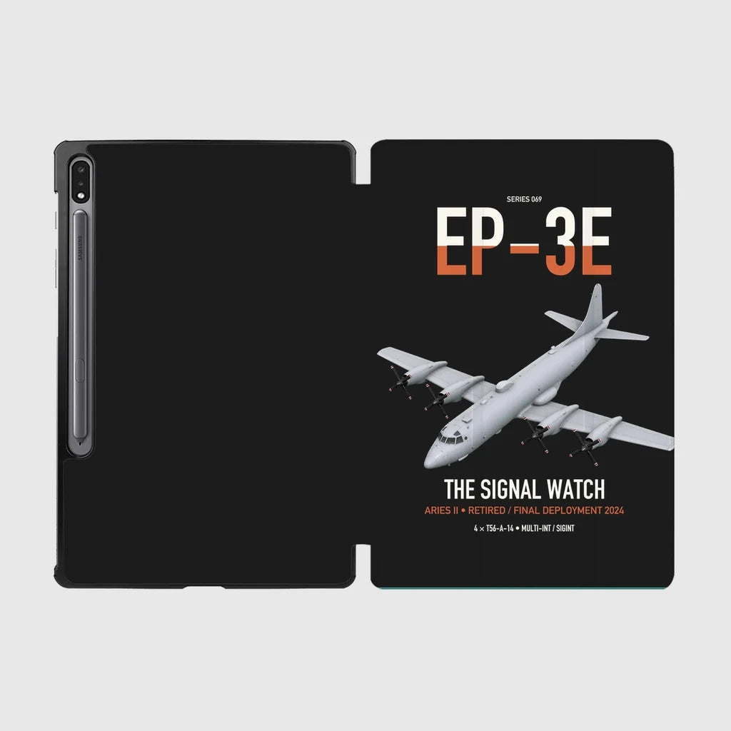 EP-3E ARIES II design on black samsung tablet tablet case