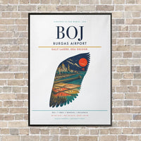 Thumbnail for Burgas Airport BOJ - Canvas Framed - White