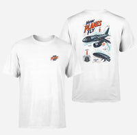 Thumbnail for SIGNAL 616 - How Planes Fly V2 - Double-Side T-Shirt design on white double side t shirt