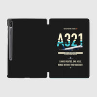 Thumbnail for Airbus A321LR design on black samsung tablet tablet case