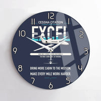 Thumbnail for Cessna Citation Excel design on navy blue no frame wall clock