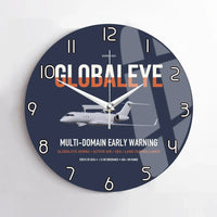 Thumbnail for Saab GlobalEye design on navy blue no frame wall clock