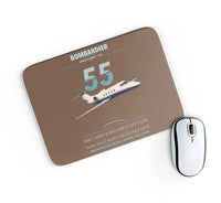 Thumbnail for Bombardier Learjet 55 design on brown rectangle mouse pad