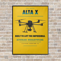 Thumbnail for Freefly Alta X vertical canvas print - framed - yellow background
