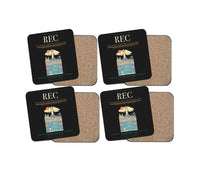 Thumbnail for Recife Guararapes (REC) design on black 4 pieces set coaster