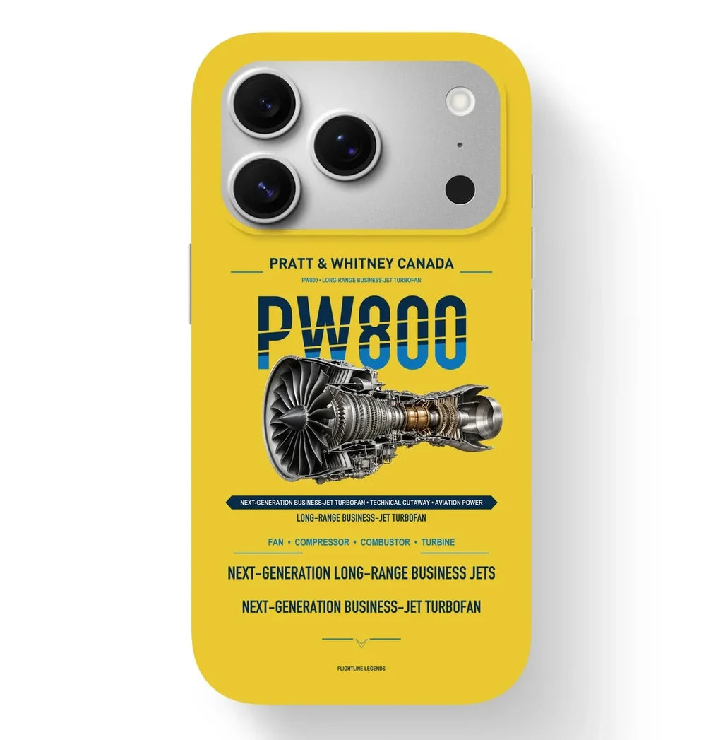 PW800 Case design on yellow iphone case