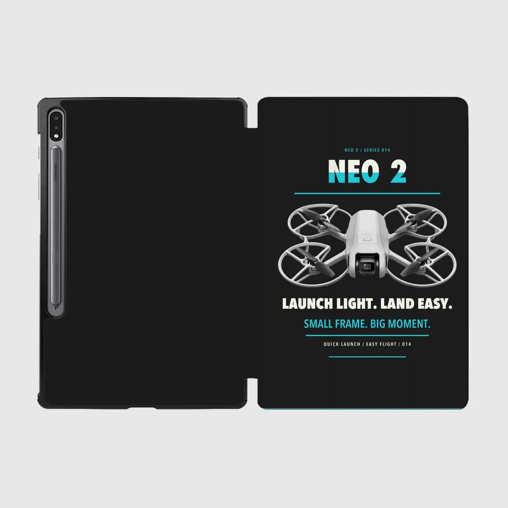 DJI Neo 2 design on black samsung tablet tablet case
