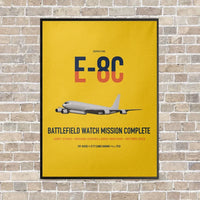 Thumbnail for E-8C Joint STARS vertical canvas print - framed - yellow background
