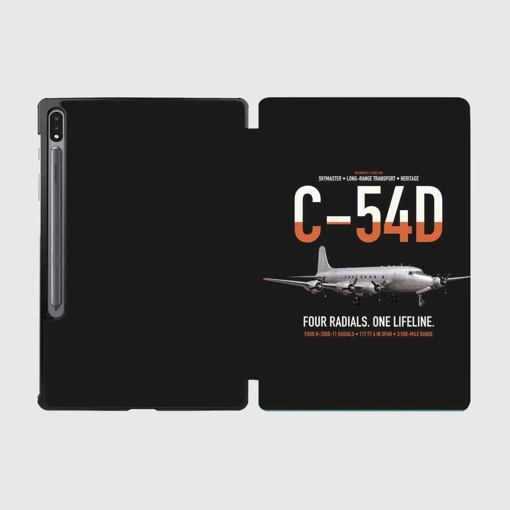 C-54D Skymaster design on black samsung tablet tablet case