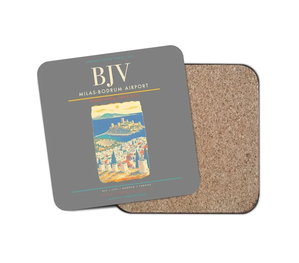 Milas-Bodrum Airport BJV Coaster 1-Piece - Gray