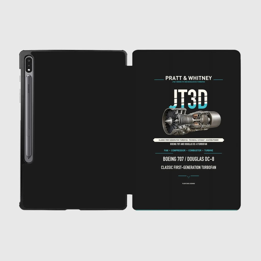 JT3D design on black samsung tablet tablet case