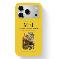 Thumbnail for Meridian Airport (MEI) design on yellow iPhone 17 Pro MagSafe case