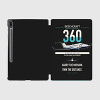 Thumbnail for Beechcraft King Air 360 design on black samsung tablet tablet case